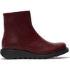 Fly London ‘Sagu' Zip Up Leather Ankle Boots - Wine