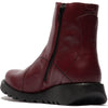 Fly London ‘Sagu' Zip Up Leather Ankle Boots - Wine