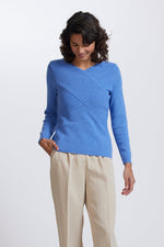 Royal Merino Rib Wrap V Jumper - Various Colours