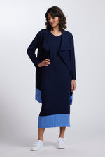 Royal Merino Rib Coat - Light Navy - LAST - Size S