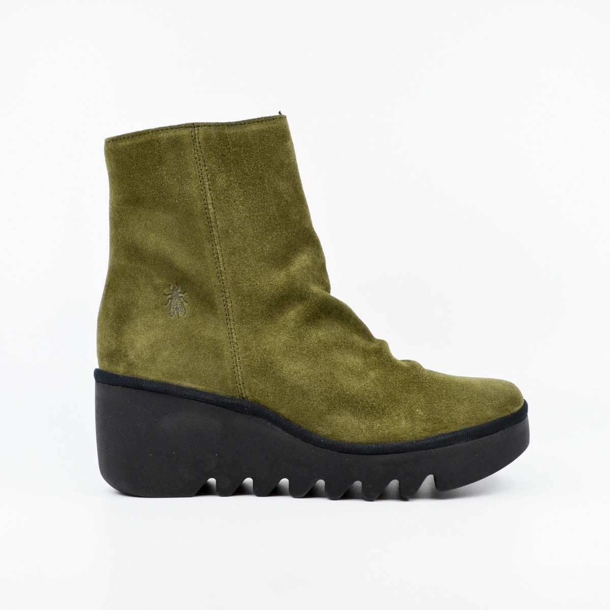 Fly London 'Baan' Zip Up Suede Ankle Boots - Aspen Green - LASt - Size 40
