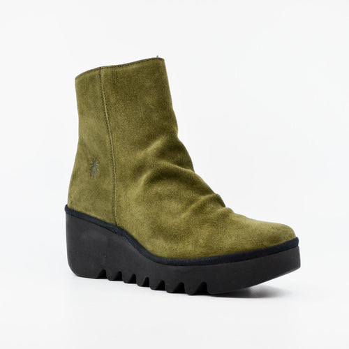 Fly London 'Baan' Zip Up Suede Ankle Boots - Aspen Green