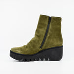 Fly London 'Baan' Zip Up Suede Ankle Boots - Aspen Green