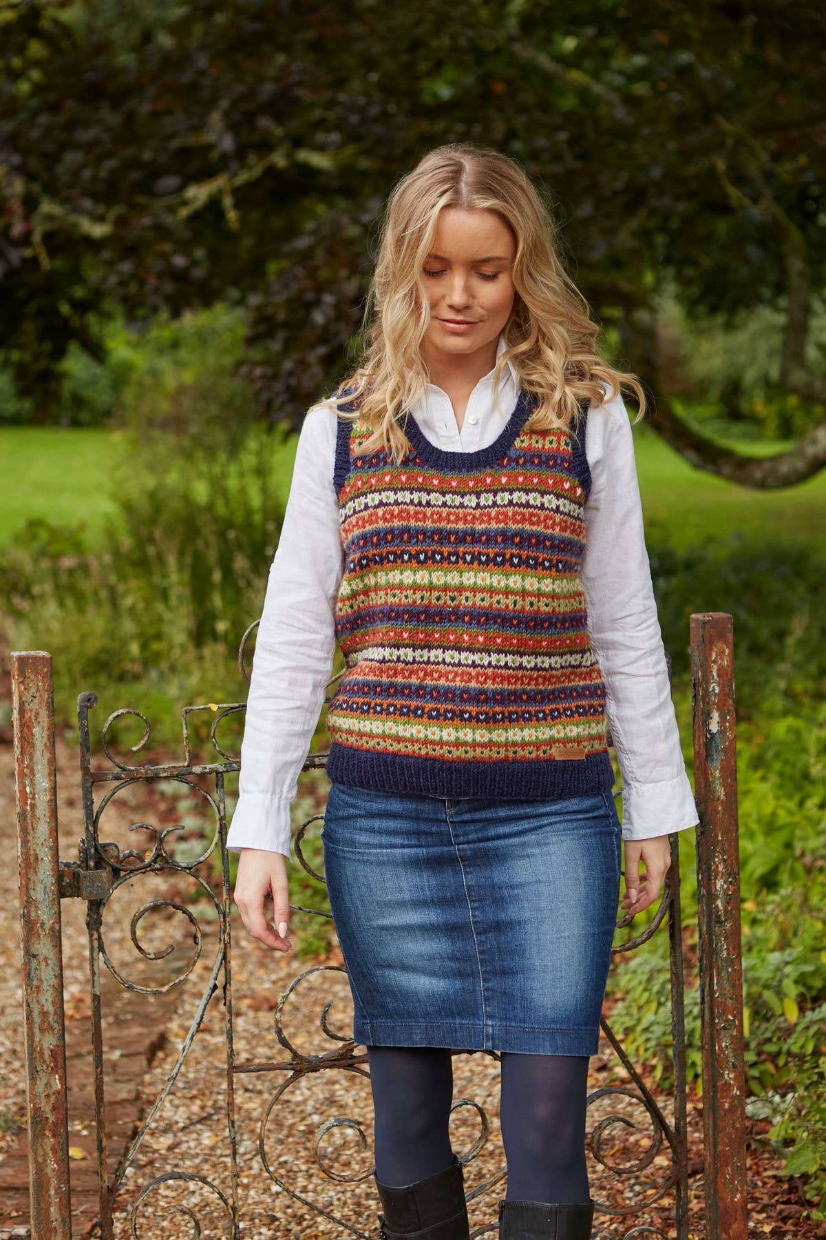 Colorado – Fair Isle Wool Sleeveless Knit Vest