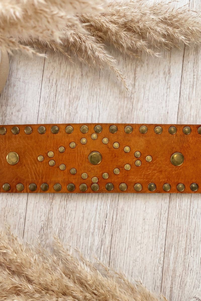 Apolo - Sash Leather Belt - Light Brown