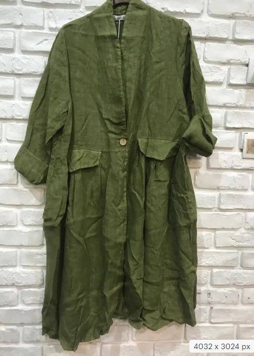 Italian Linen Jacket W Pockets