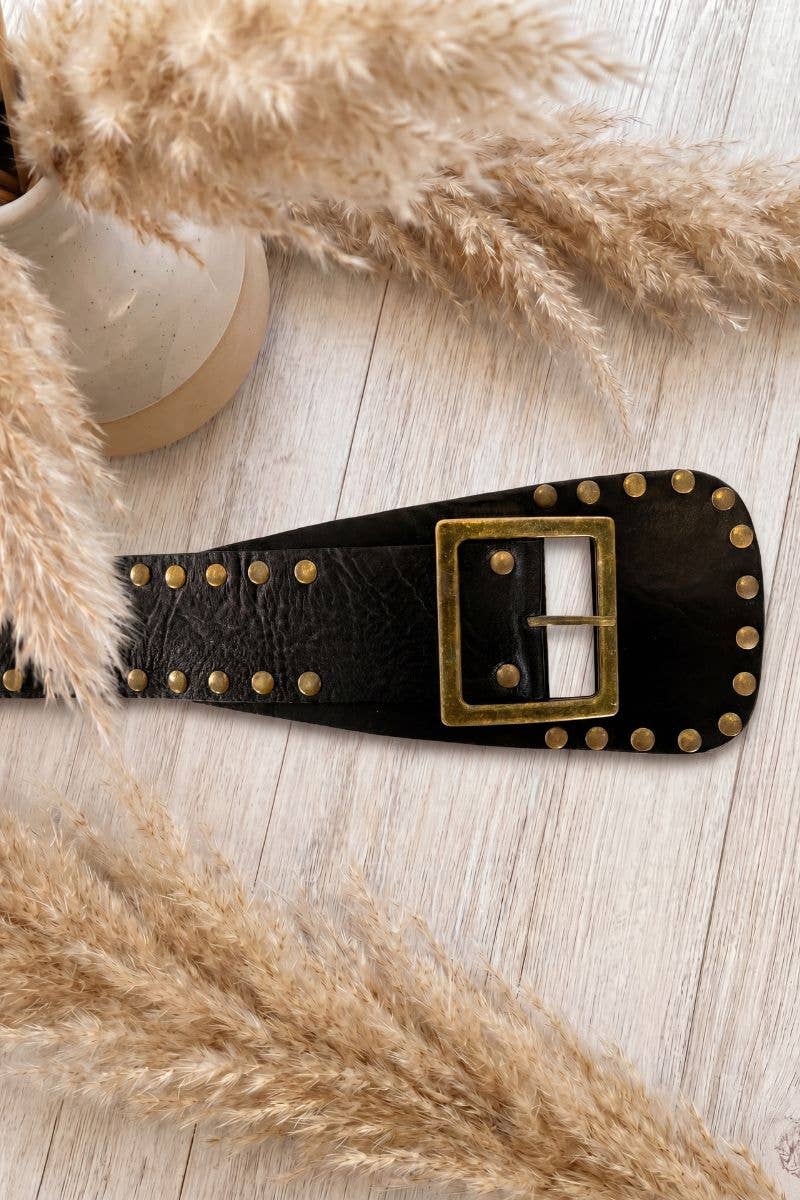 Nox - Sash Leather Belt - Black