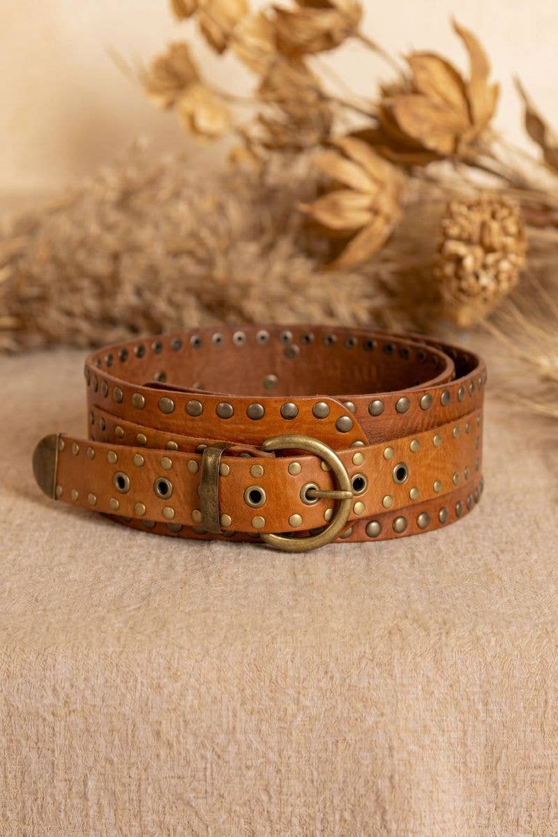 Apolo - Sash Leather Belt - Light Brown