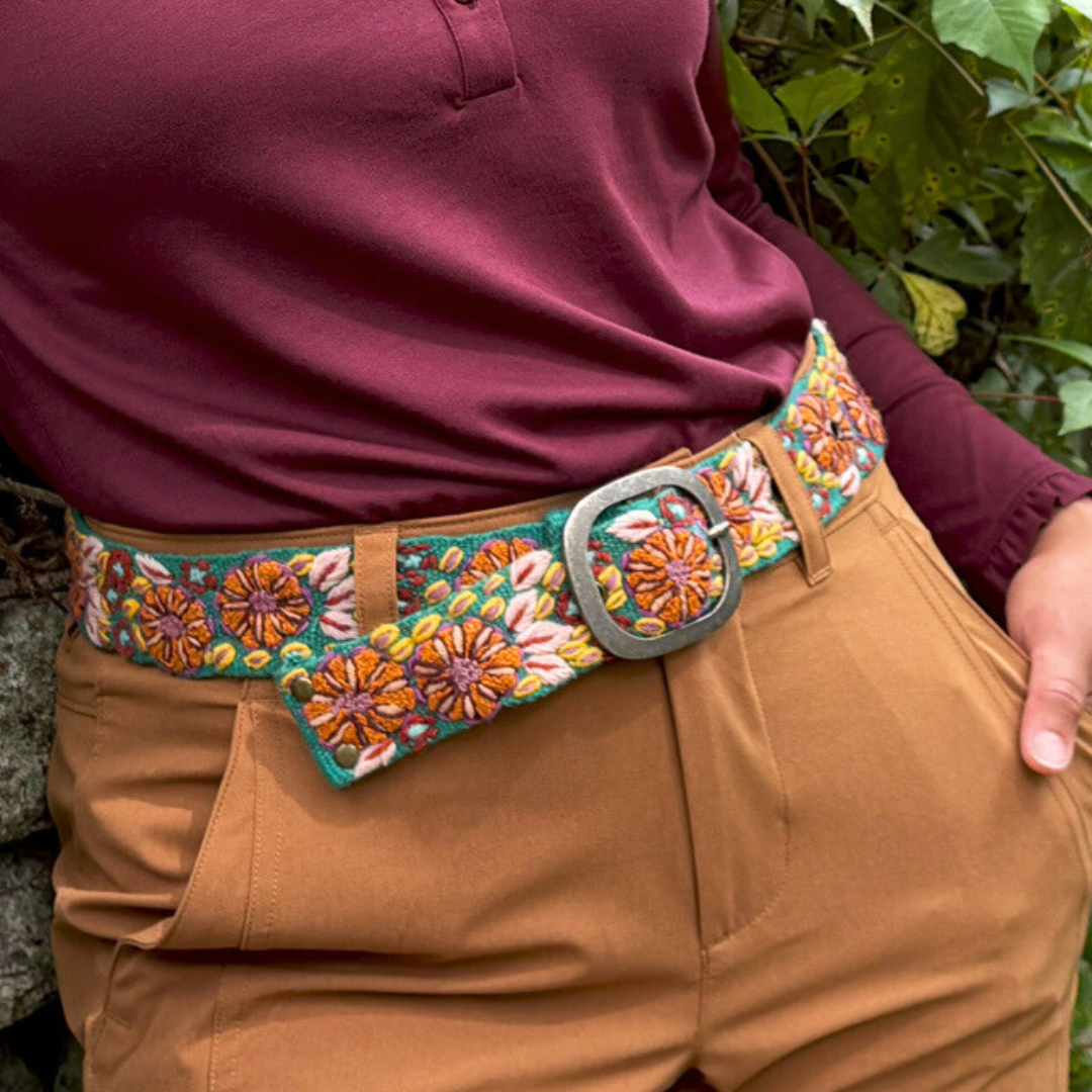 Jenny Krauss - Autumn Sonata - Handmade Embroidered Wool Belt