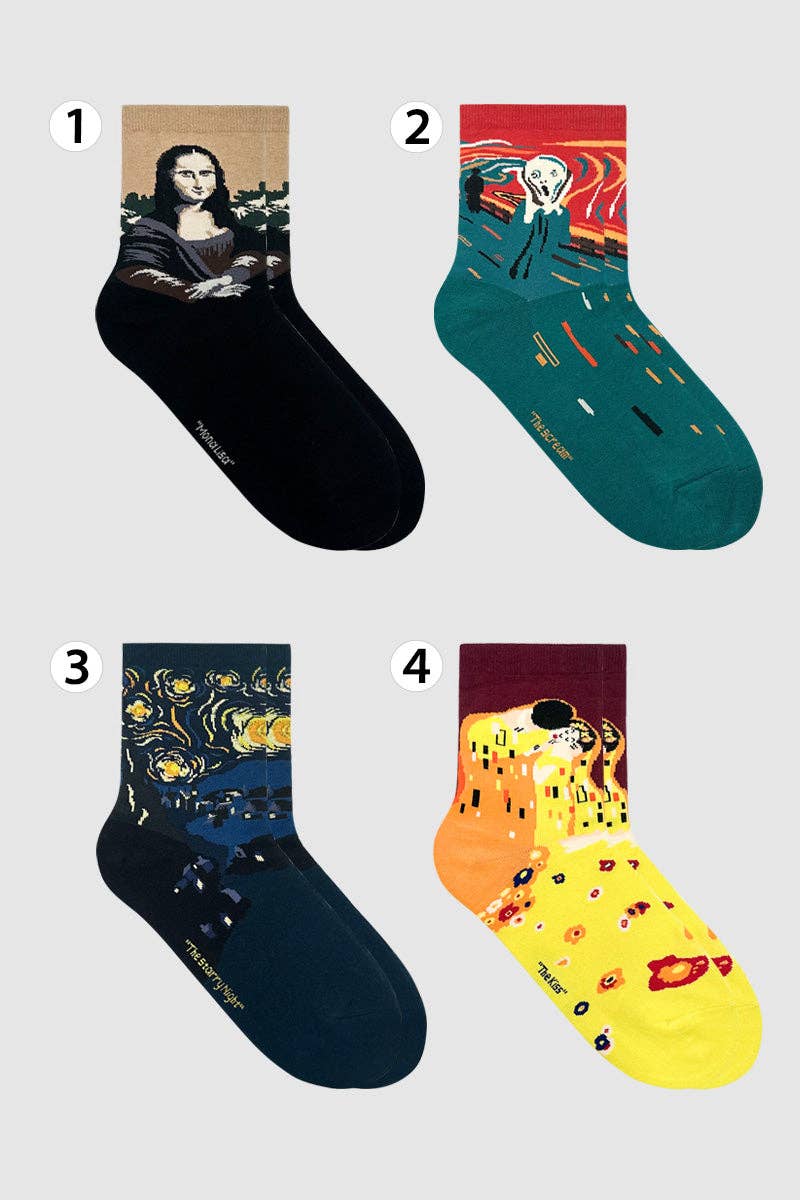 Women's Crew Famous Painting Socks