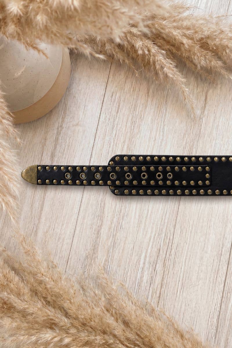 Apolo - Sash Leather Belt - Black