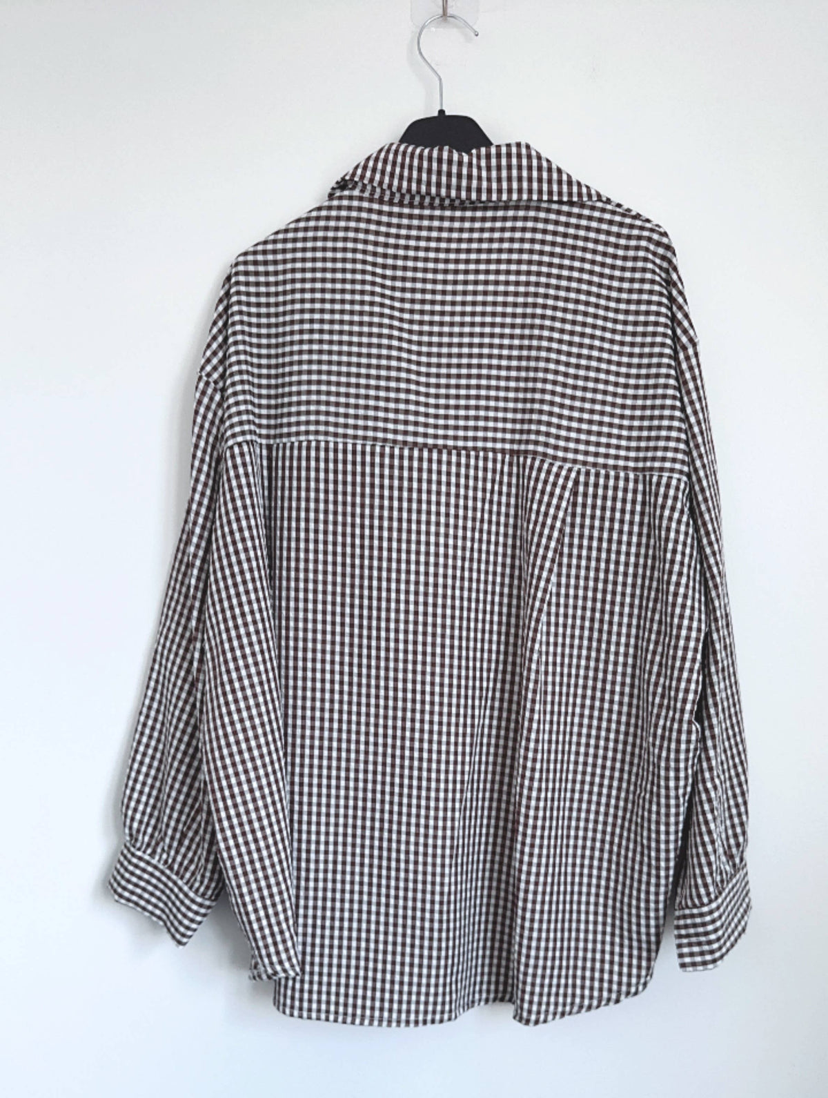 Italian Loose small-check shirt