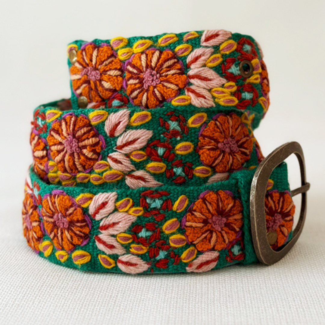 Jenny Krauss - Autumn Sonata - Handmade Embroidered Wool Belt