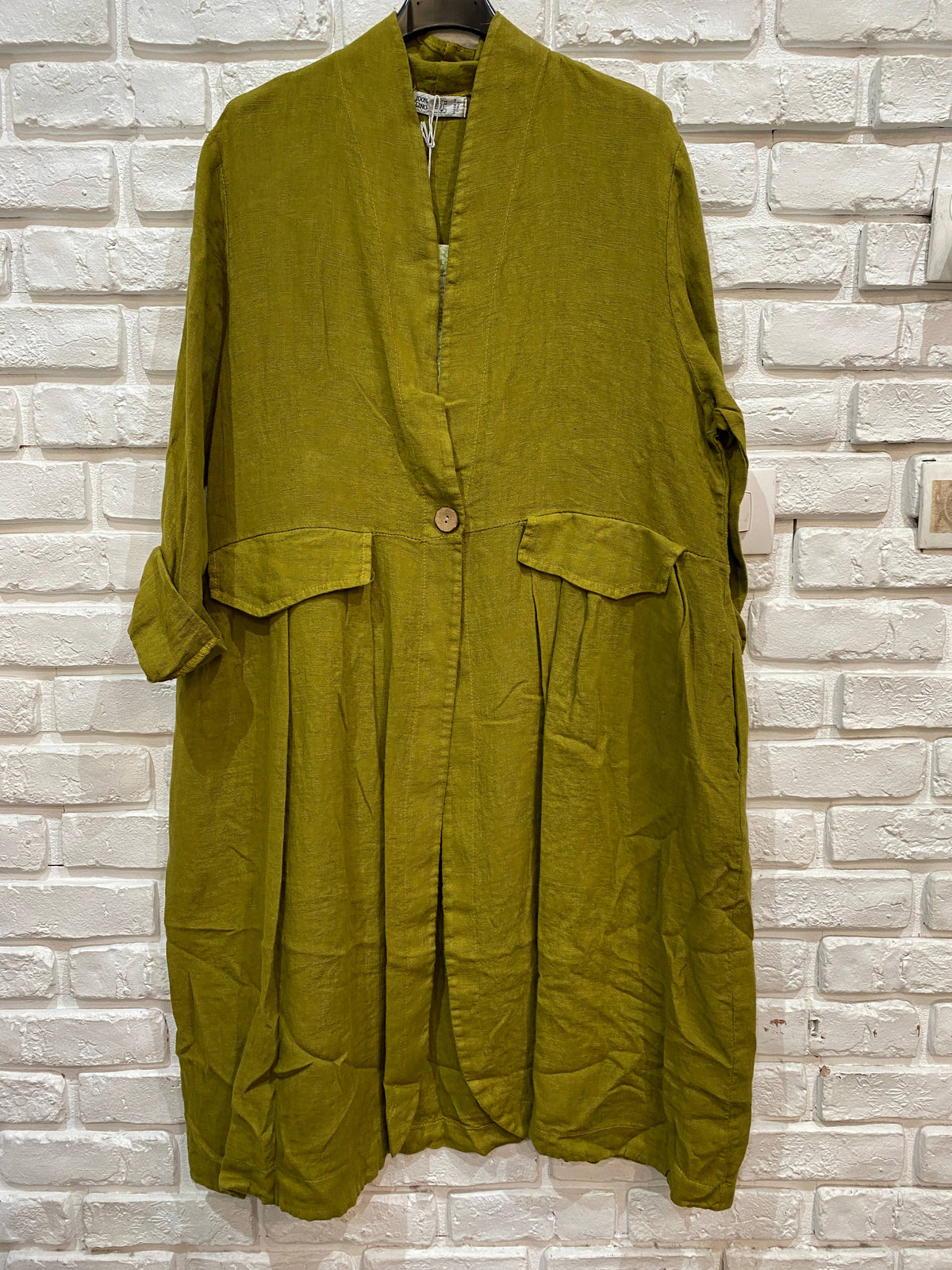 Italian Linen Jacket W Pockets