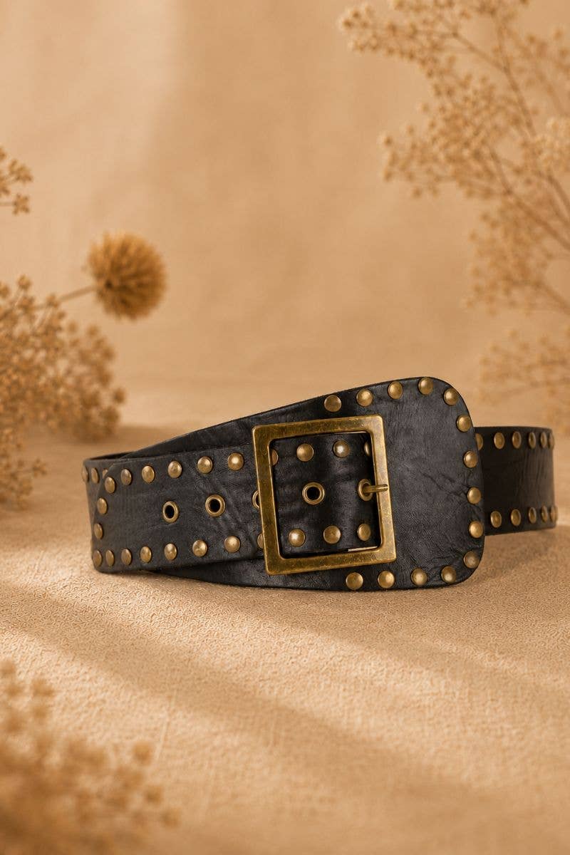 Nox - Sash Leather Belt - Black