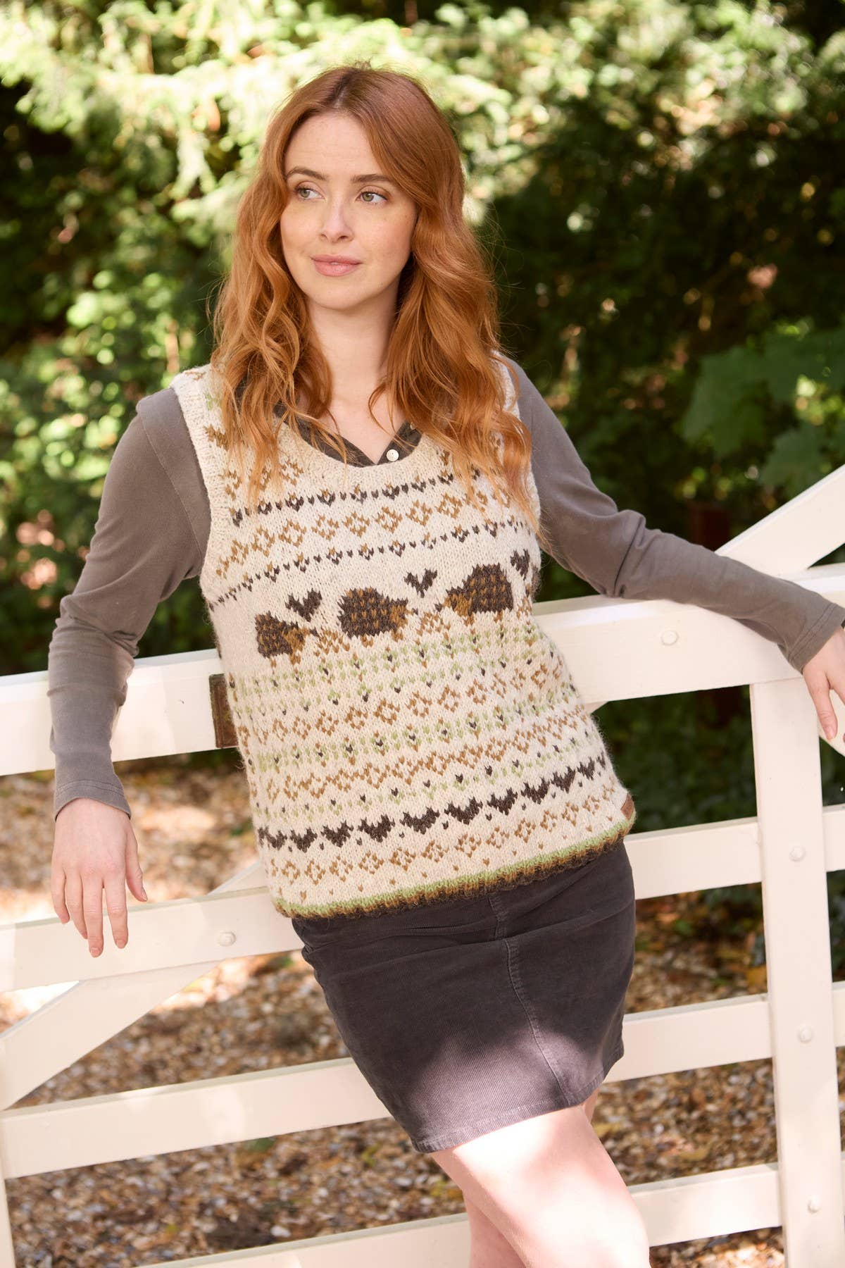 Hedgehog - Knit Vest – Hand Embroidered Wool