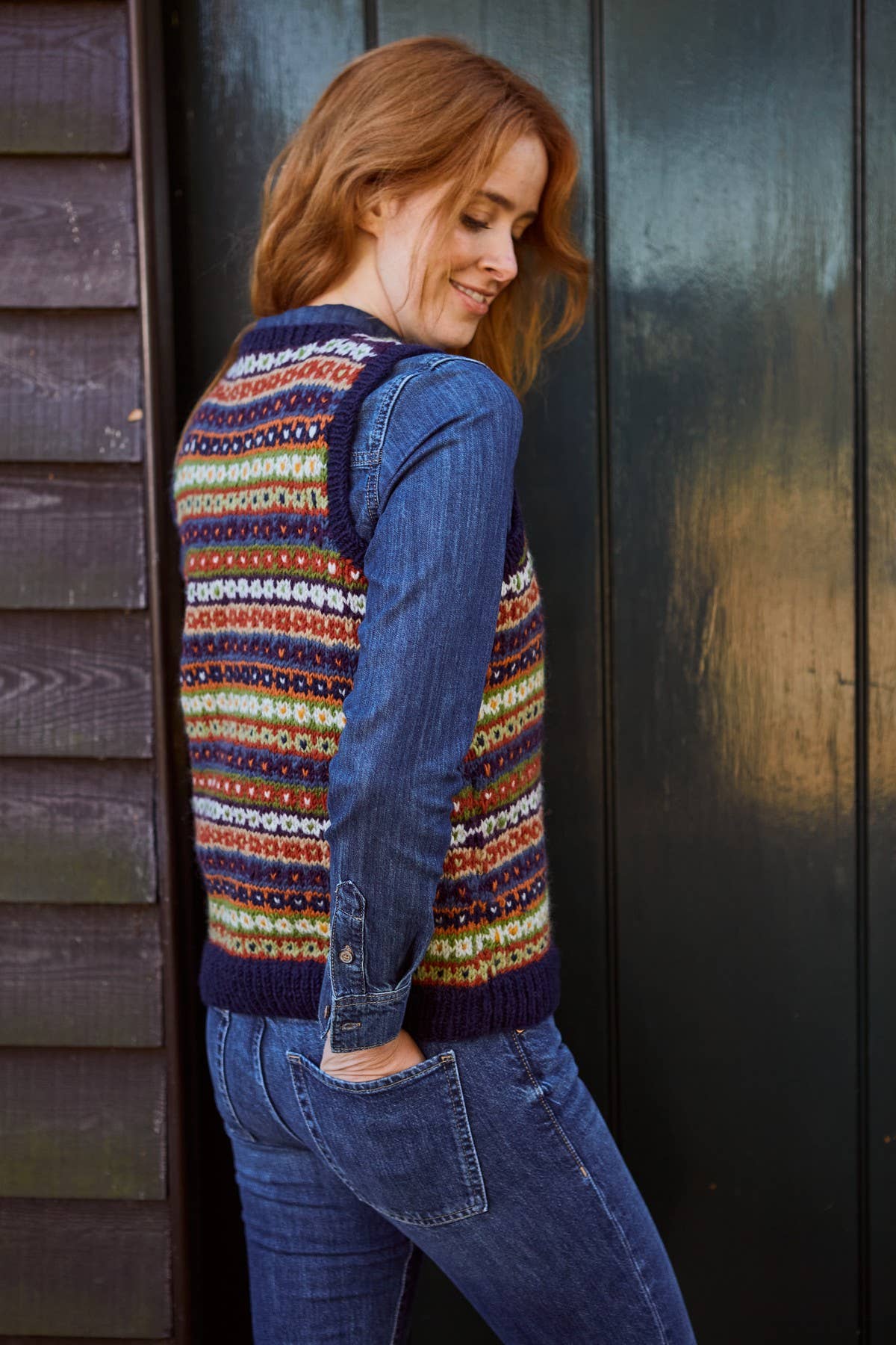 Colorado – Fair Isle Wool Sleeveless Knit Vest