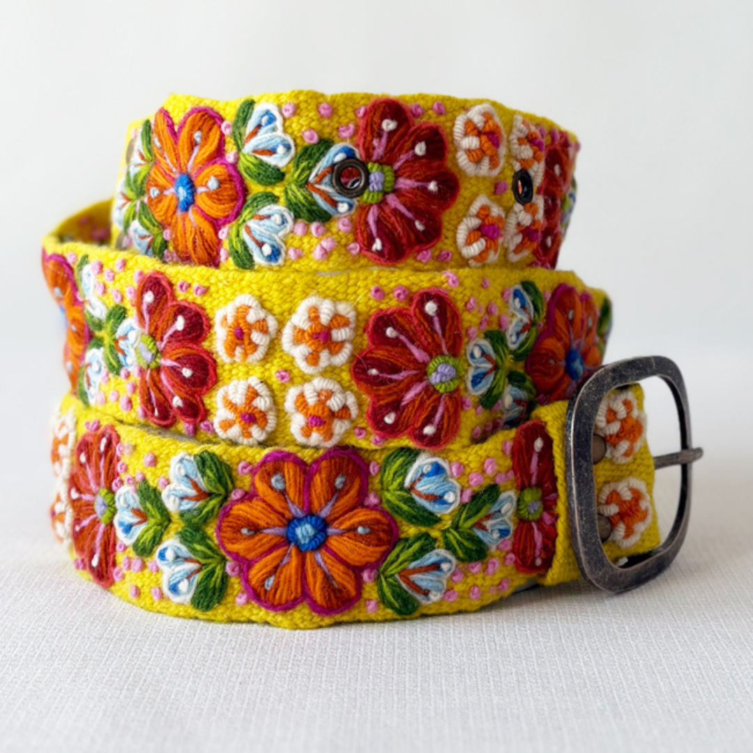 Jenny Krauss - Golden Delicious - Embroidered Wool Belt