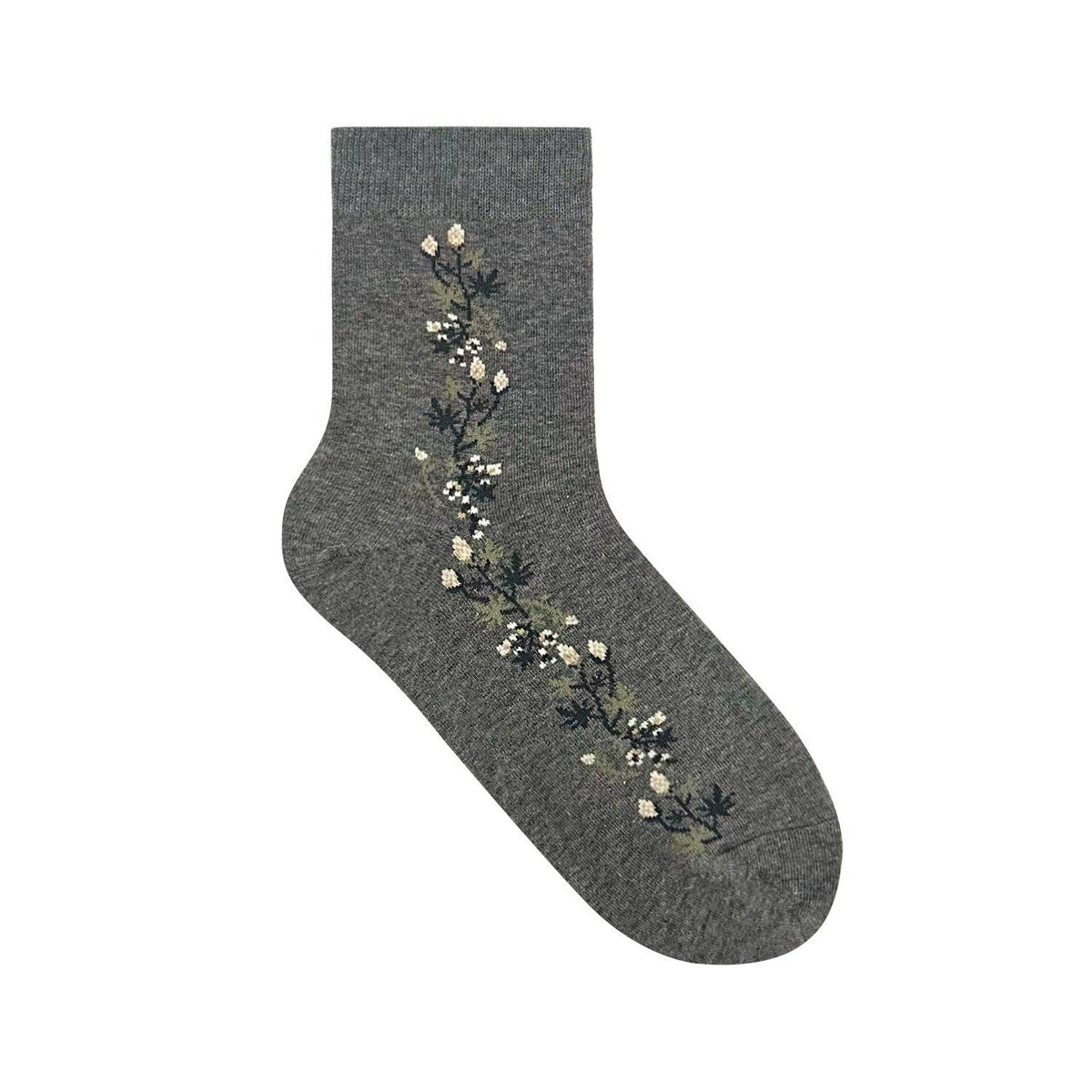 Women's Crew Vintage Vine Flower Socks