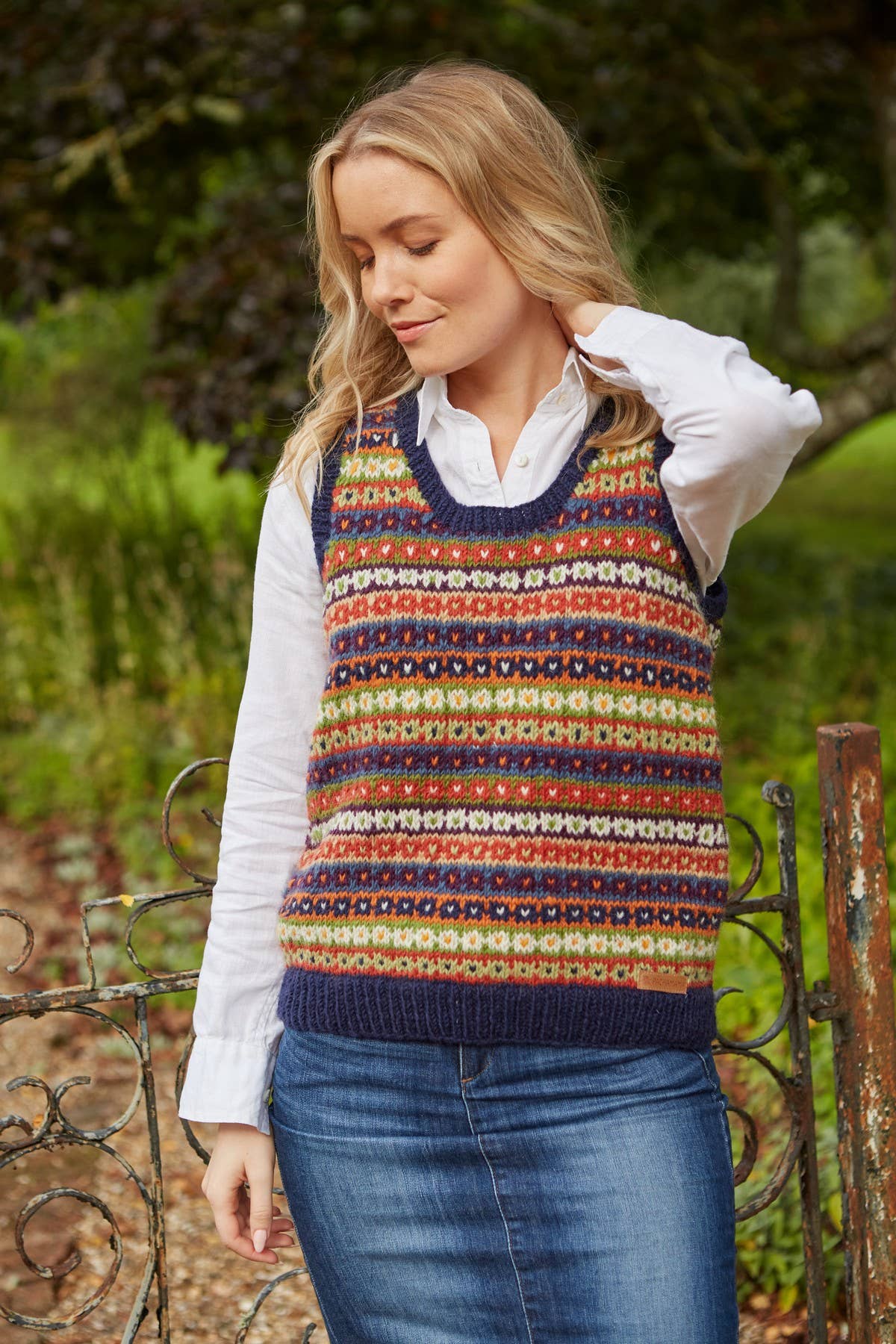 Colorado – Fair Isle Wool Sleeveless Knit Vest