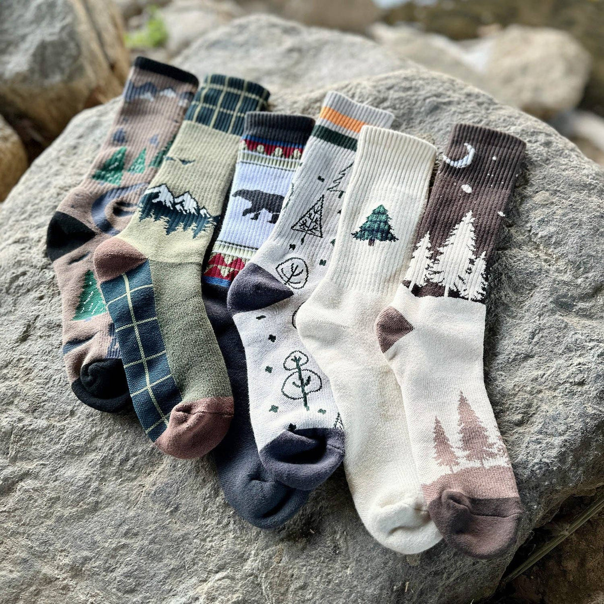 Women's Crew Cushioned Hiking  Cotton Socks