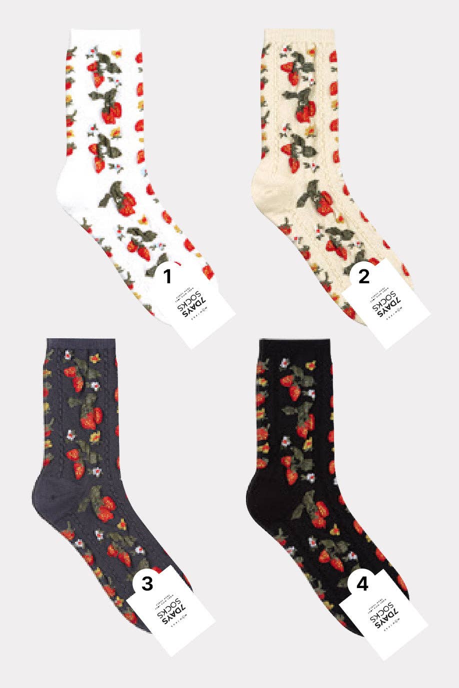 Women's Crew Multi Flower Socks