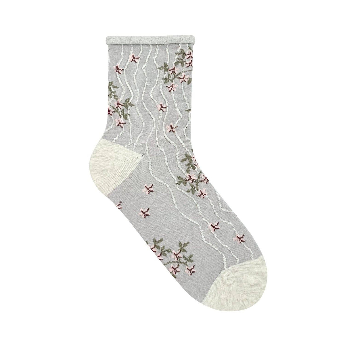 Women's Crew Ruffle Flower Socks