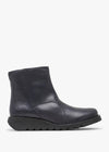 Fly London ‘Sagu' Zip Up Leather Ankle Boots - Navy