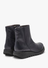 Fly London ‘Sagu' Zip Up Leather Ankle Boots - Navy