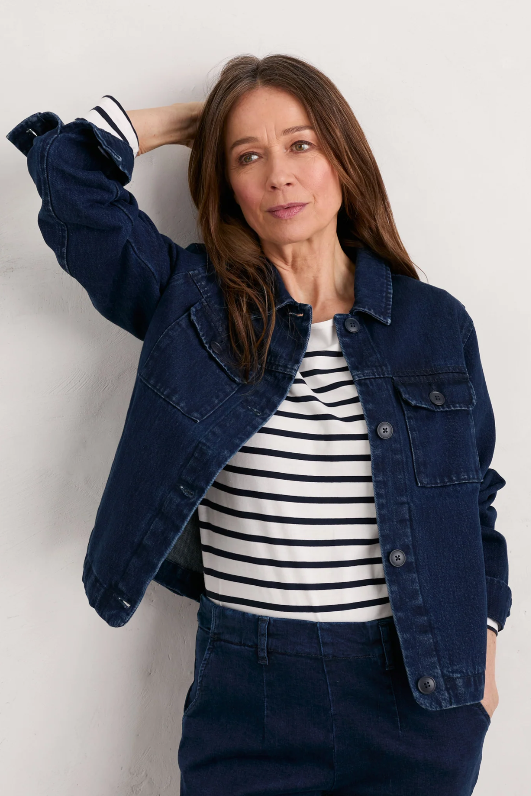 Seasalt Cornwall - Ballad Denim Jacket - Dark Wreckage