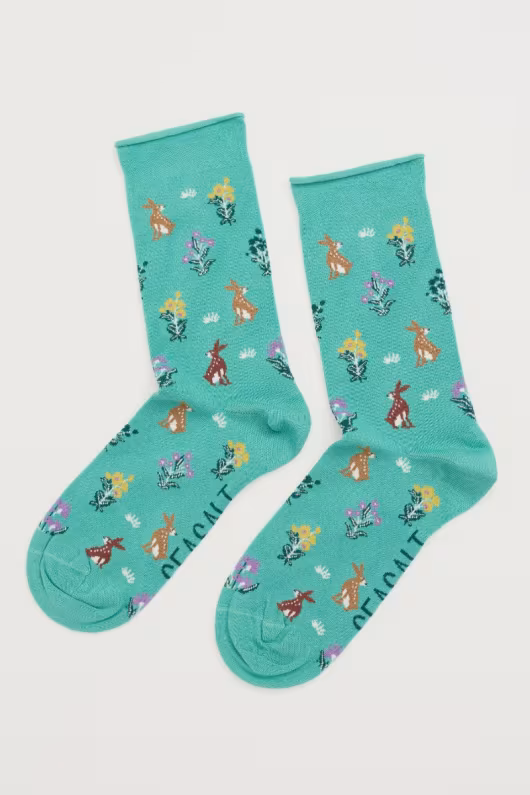 Seasalt Cornwall - Women's Bamboo Arty Socks - Burrow Tidal