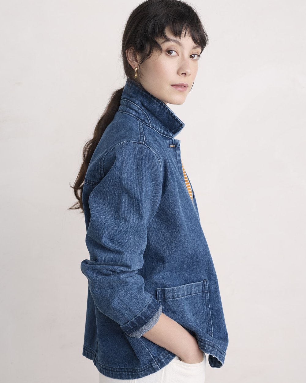 Seasalt Cornwall - Reading Rocks Jacket II - Mid Wash High Twist