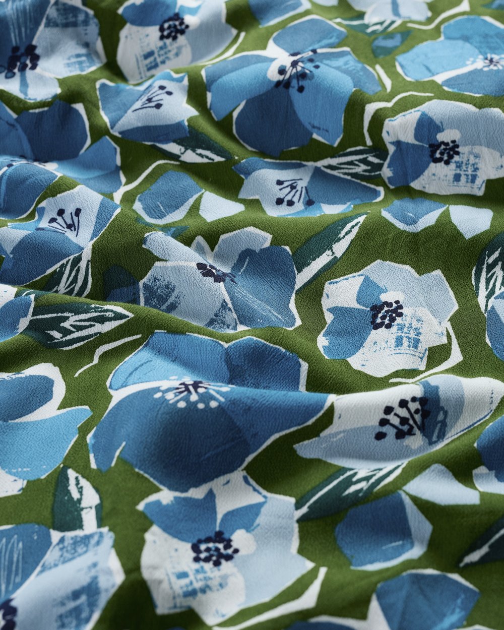 Seasalt Cornwall - Etta Dress - Paper Hellebores Forest Green