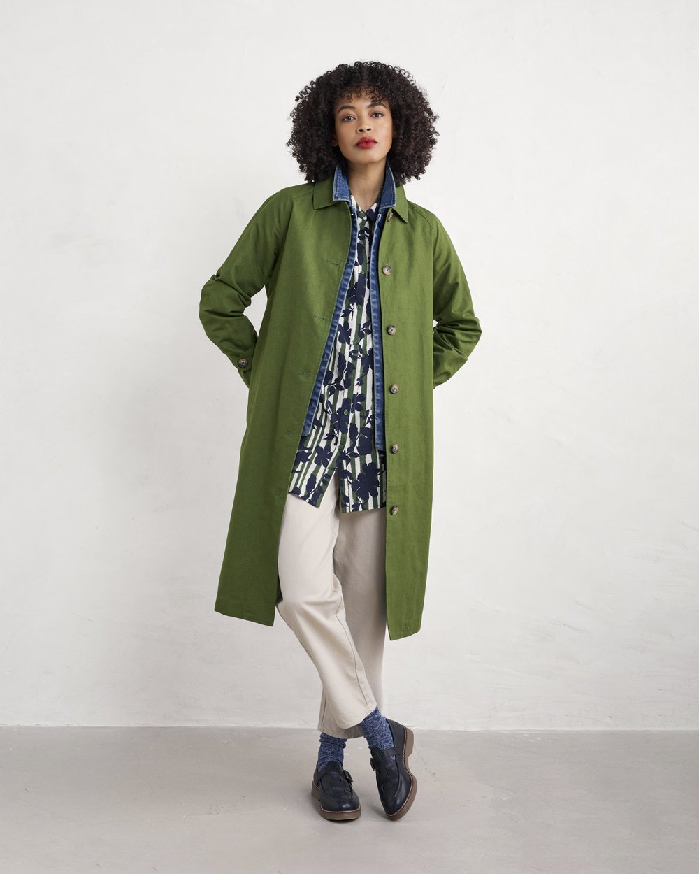 Seasalt Cornwall - Boscastle Mac Jacket - Forest Green