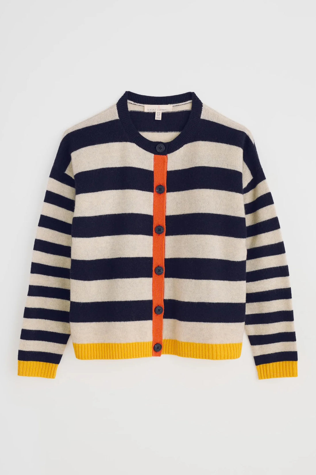 Seasalt Cornwall - Pinwell Cardigan - Bright Shape Maritime Mix