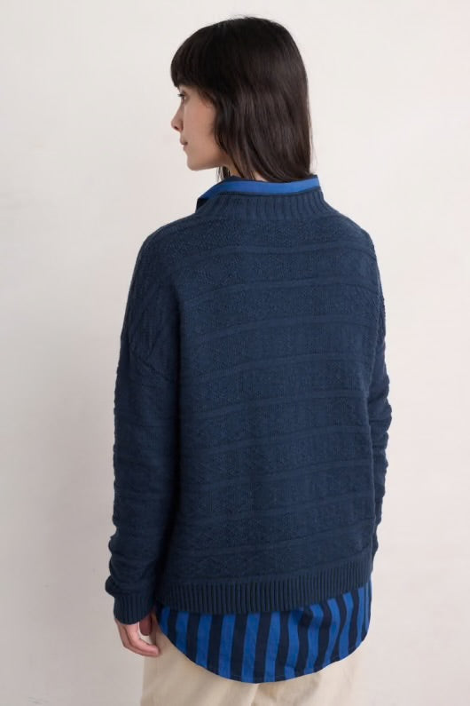 Seasalt Cornwall - Penkestle Knitted Jumper - Maritime