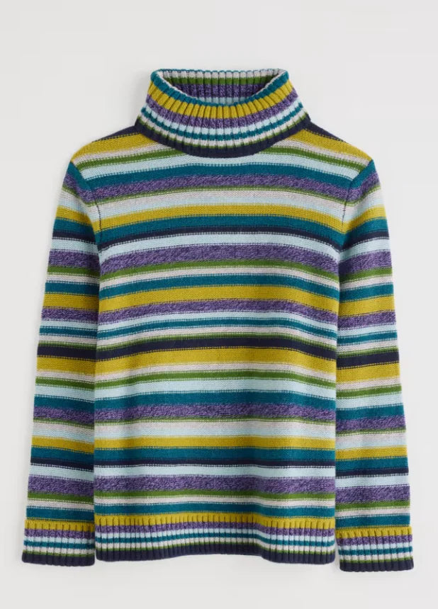 Seasalt Cornwall - Braque Jumper - Concertina Dark Citron Multi