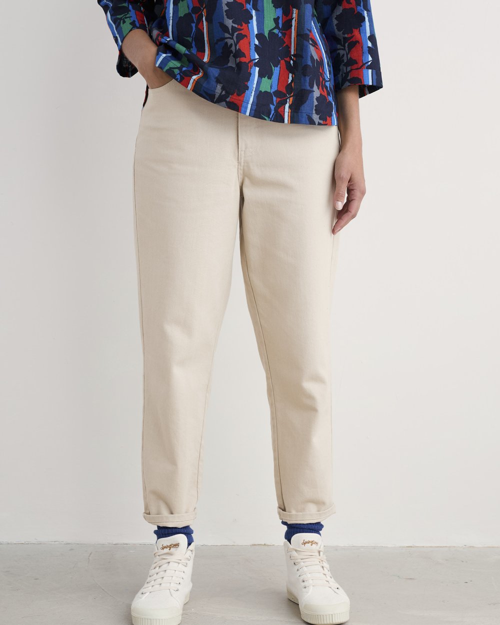 Seasalt Cornwall - Towan Barrel Leg Jeans - Limestone