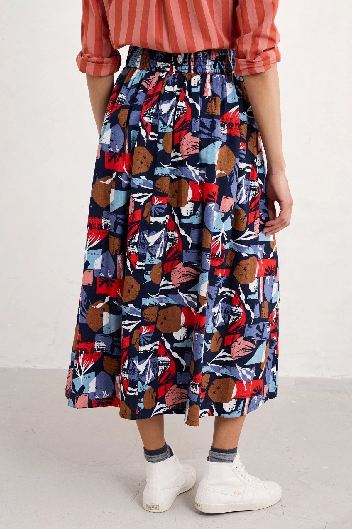 Seasalt Cornwall - Mevagissey Skirt - Marine Forms Mussel