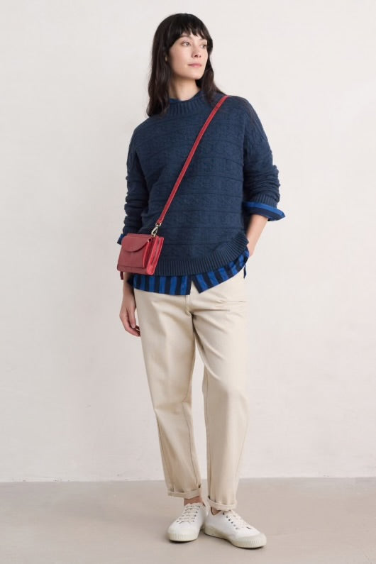 Seasalt Cornwall - Penkestle Knitted Jumper - Maritime