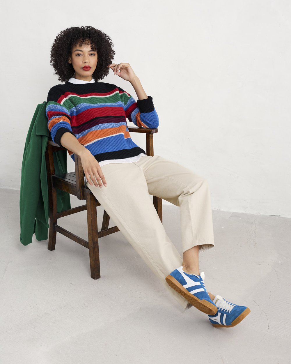 Seasalt Cornwall - Thorn Berry Merino Jumper - Upton Multi Onyx