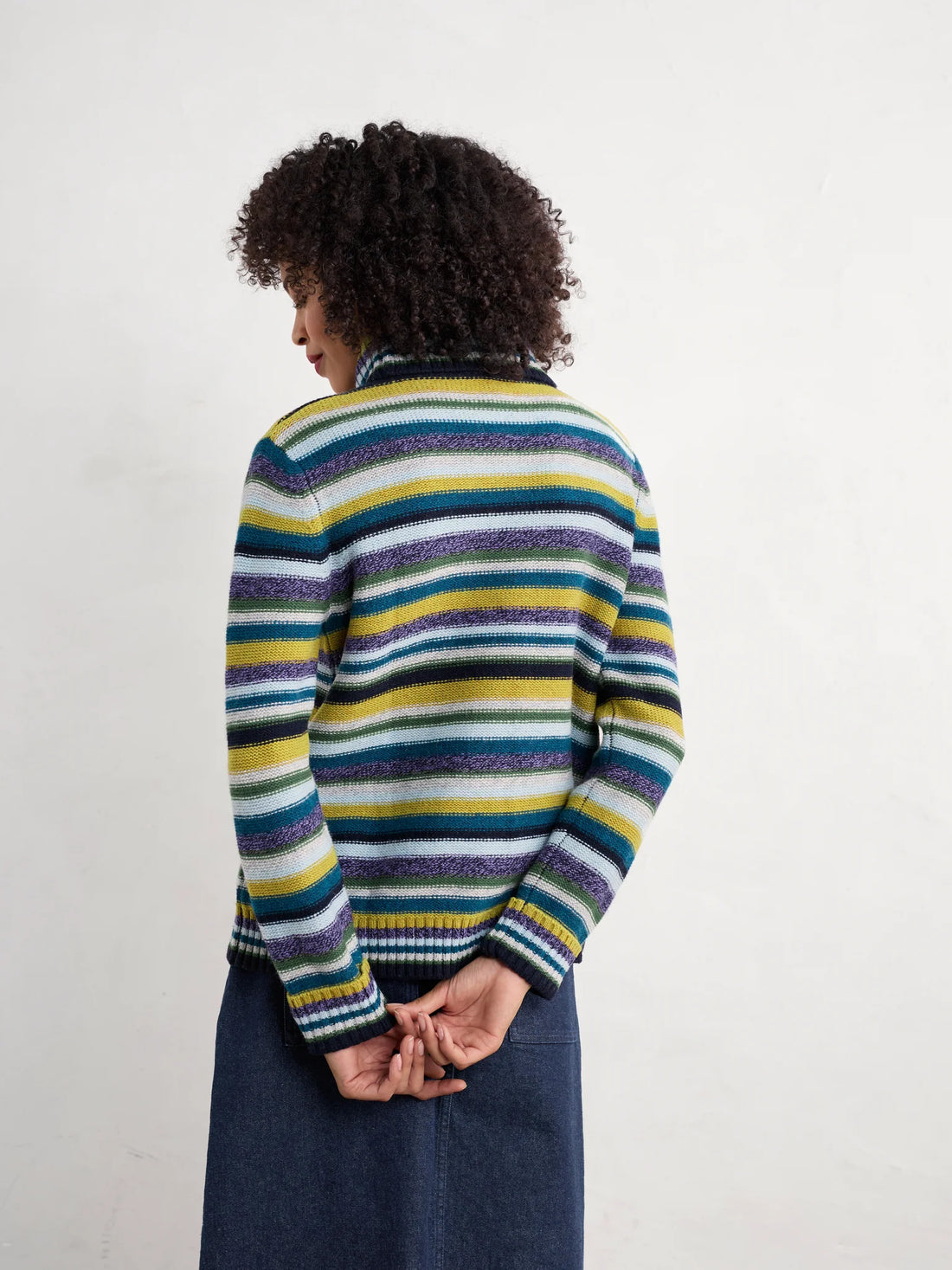 Seasalt Cornwall - Braque Jumper - Concertina Dark Citron Multi