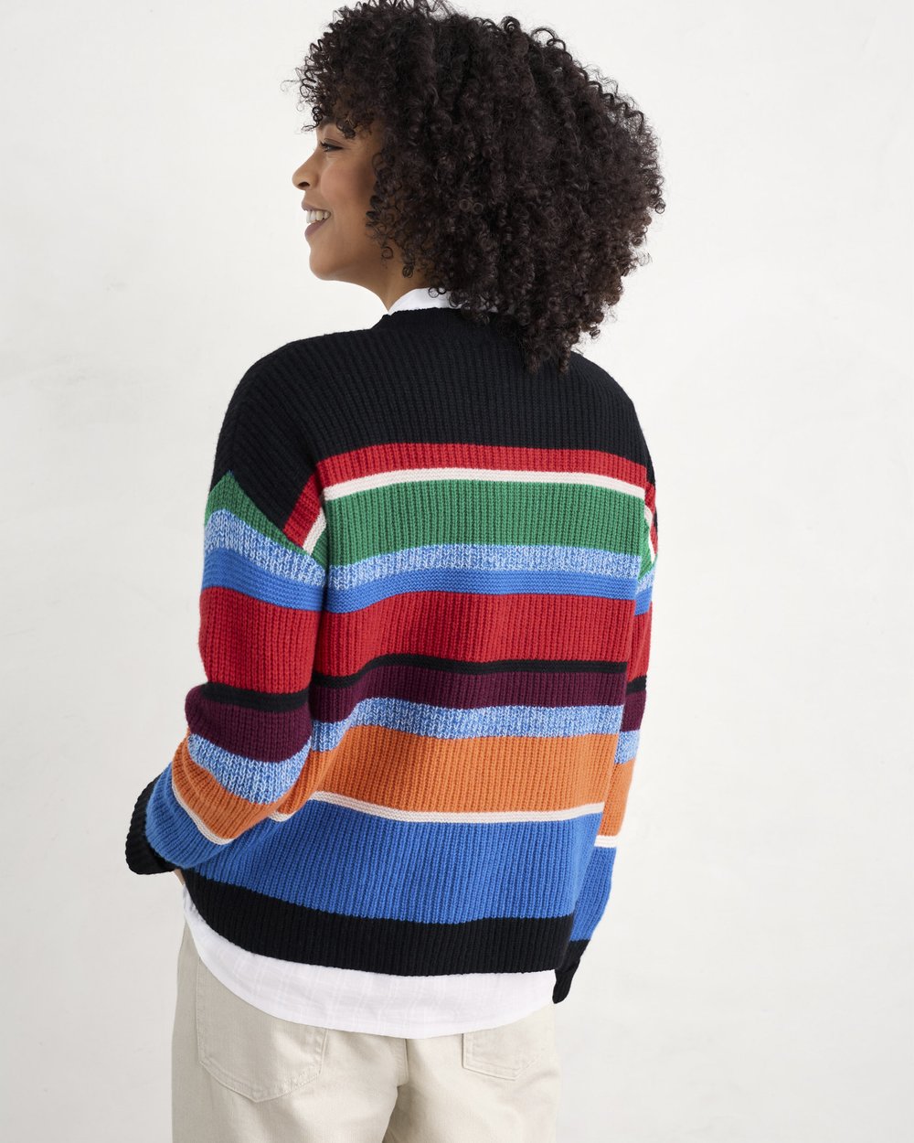 Seasalt Cornwall - Thorn Berry Merino Jumper - Upton Multi Onyx
