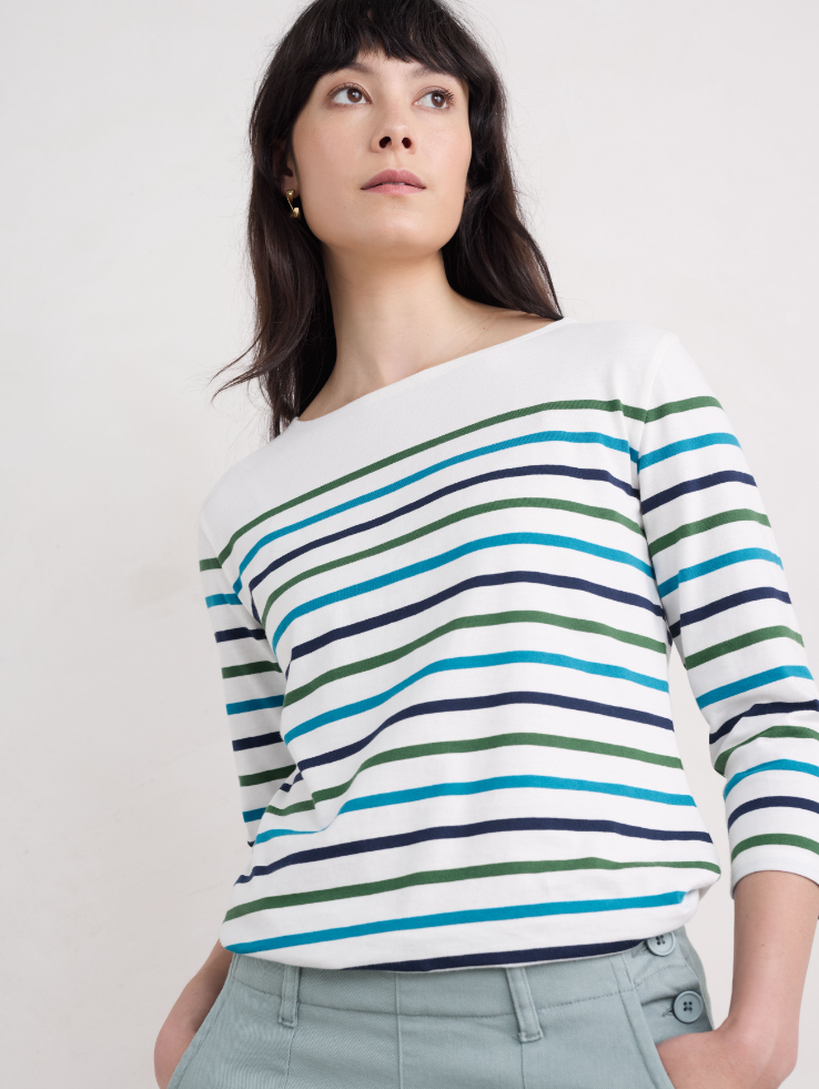 Seasalt Cornwall - Sailor Top - Falmouth Tri Breton Chalk Maritime