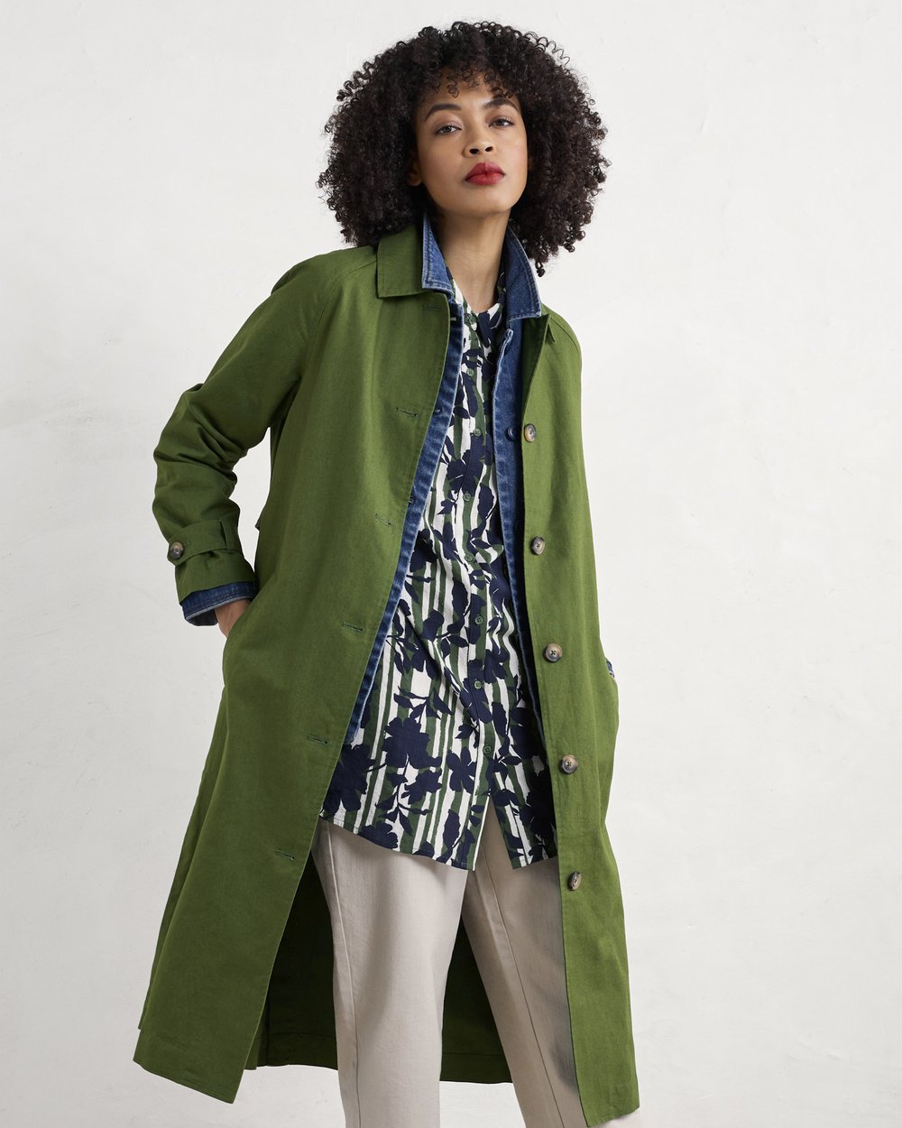 Seasalt Cornwall - Boscastle Mac Jacket - Forest Green