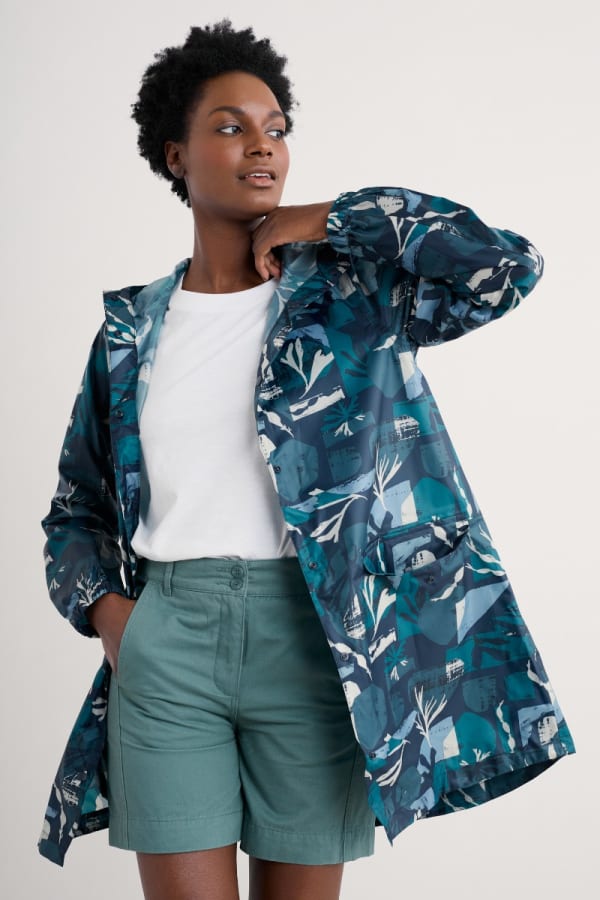 Seasalt Cornwall - Pack It Waterproof Jacket III - Marine Forms Lake