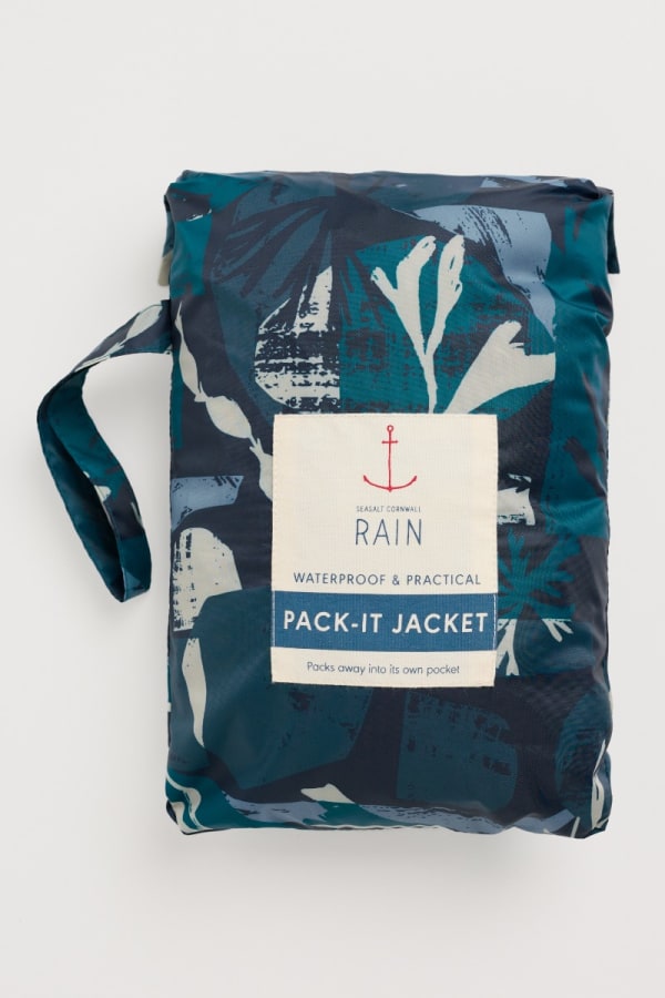 Seasalt Cornwall - Pack It Waterproof Jacket III - Marine Forms Lake
