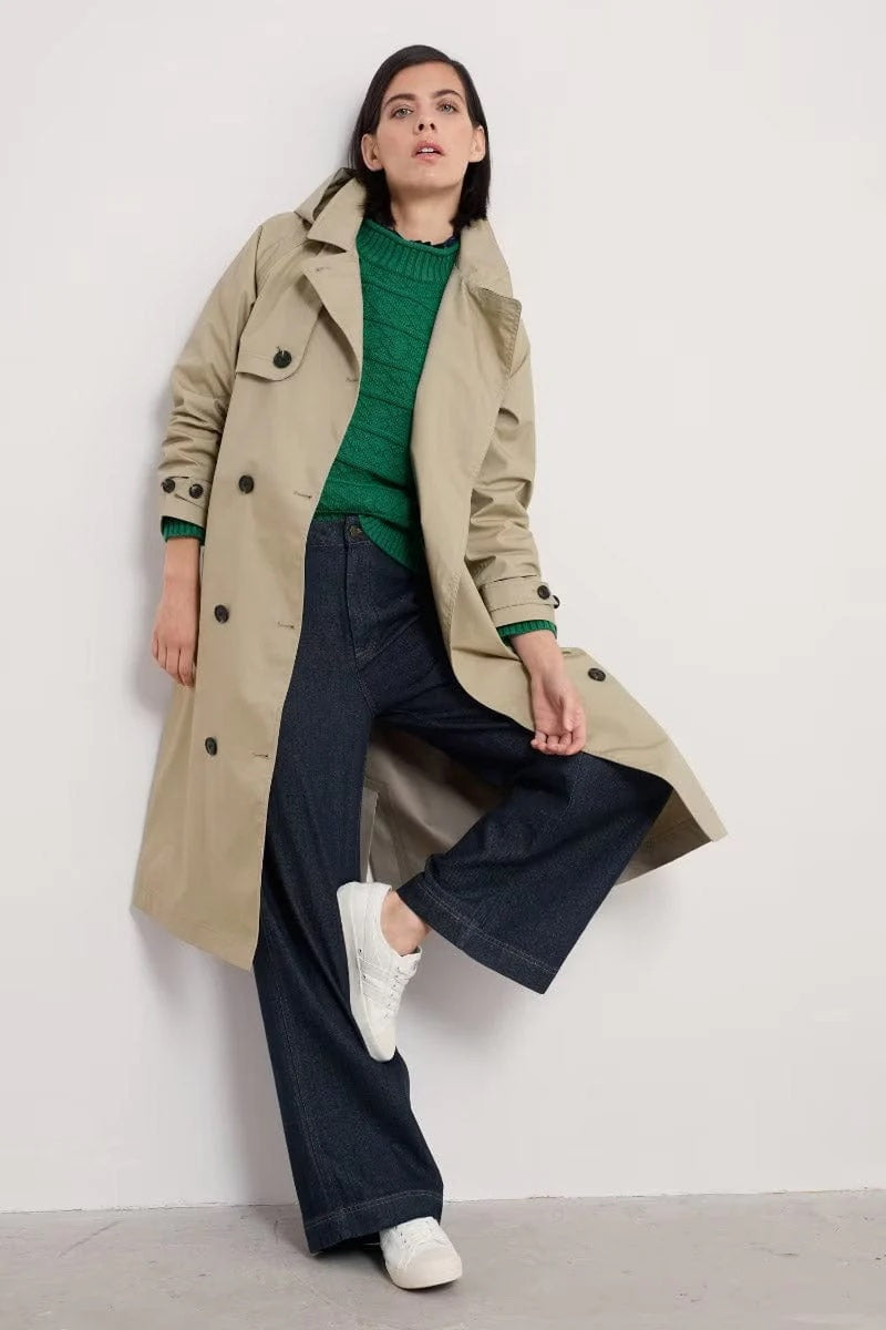 Seasalt Cornwall - Penweathers Waterproof Trench Coat - Seed