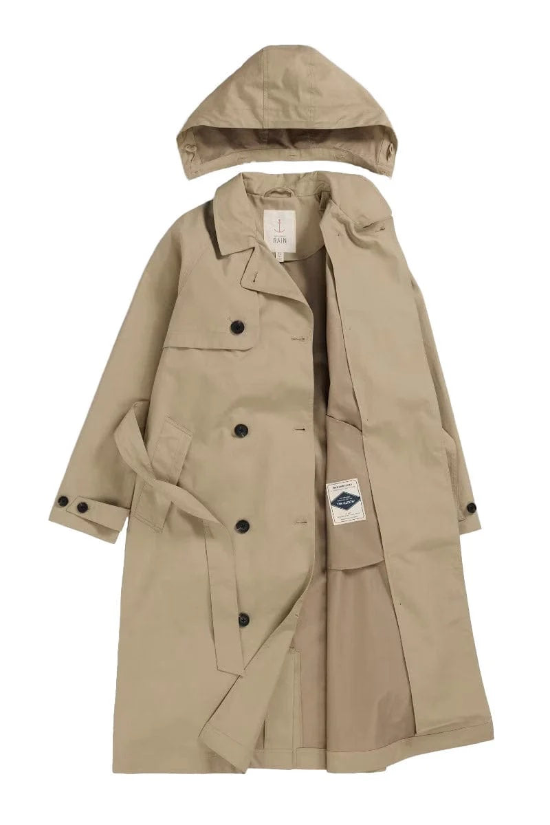 Seasalt Cornwall - Penweathers Waterproof Trench Coat - Seed