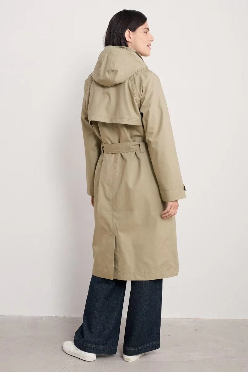 Seasalt Cornwall - Penweathers Waterproof Trench Coat - Seed